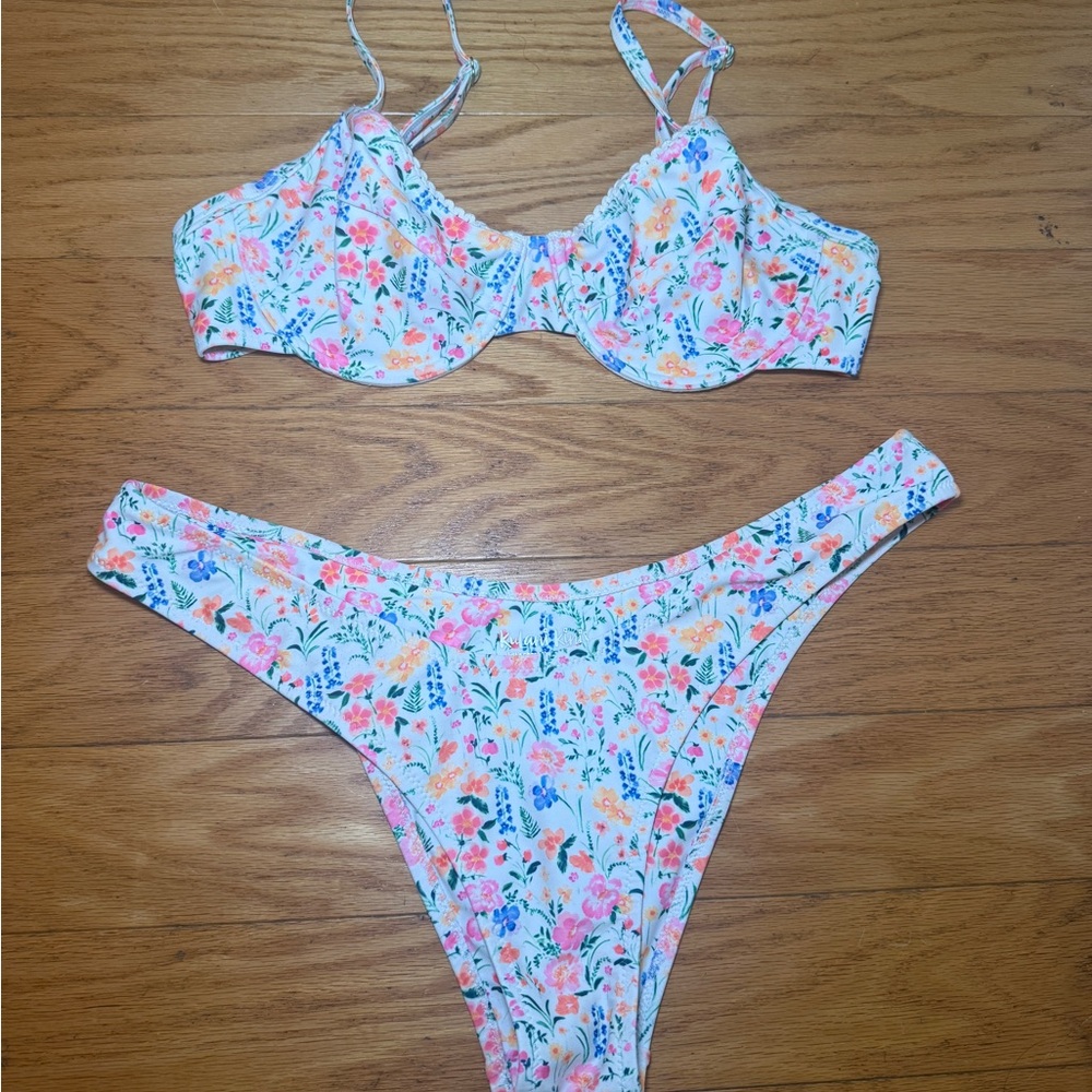 Kulani Kinis Vibrant Floral Bikini Bottom!